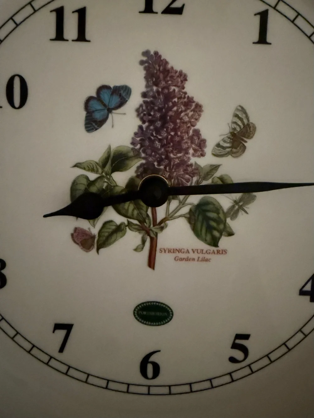 Portmeirion Botanic Garden 10.5-inch Wall Clock, Garden Lilac Motif